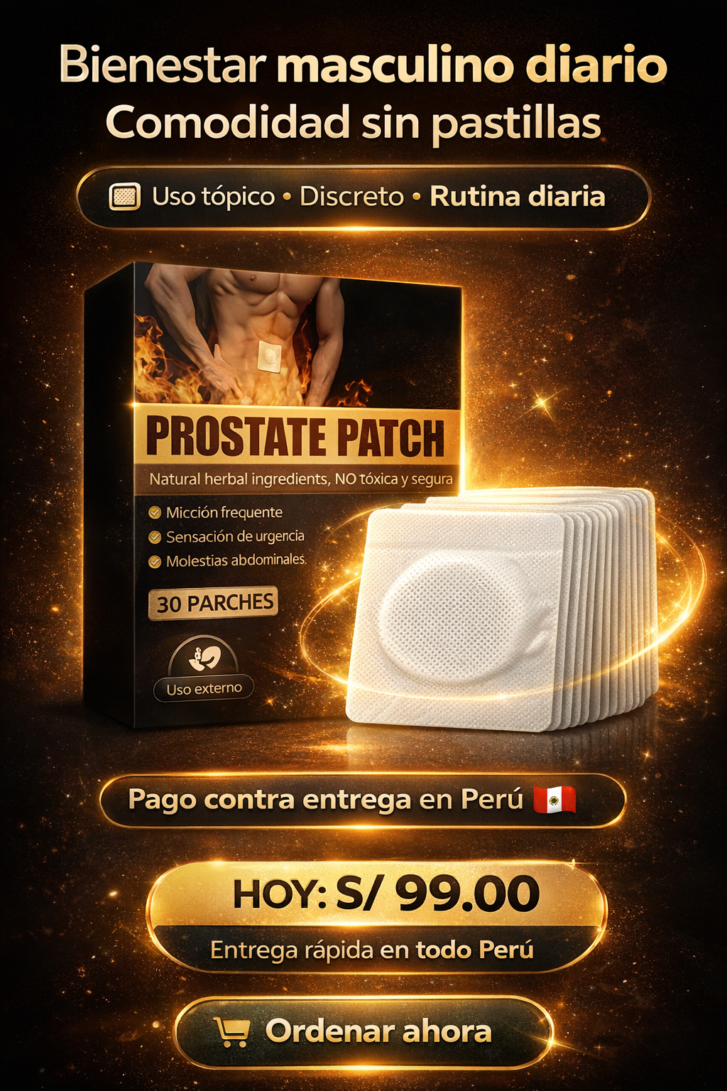 PROSTATE PATCH - “Más tranquilidad en tu rutina. ¿Listo para elegir una solución simple y discreta?”