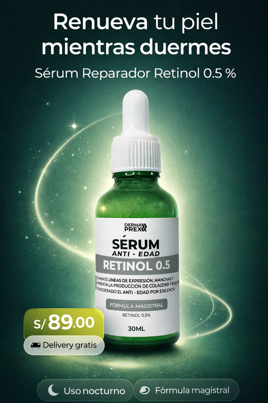 SERUM RETINOL 0.5% ¿Lista para una rutina nocturna que sí puedas sostener?